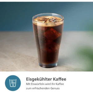 Kaffeevollautomat PHILIPS Serie 3300 LatteGo Weiß/Klavierlack-Schwarz