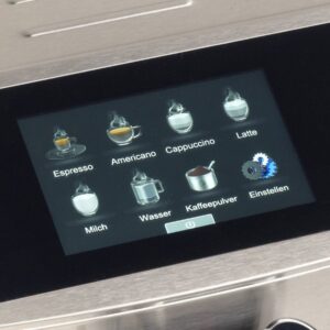 Kaffeevollautomat ACOPINO Modena ONE TOUCH Edelstahl gebürstet Schwarz