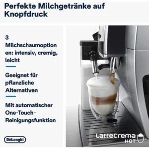 Kaffeevollautomat DE LONGHI DINAMICA PLUS Silber/Schwarz