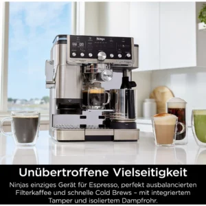Kaffeevollautomat Ninja Luxe Café Pro Schwarz, Edelstahl