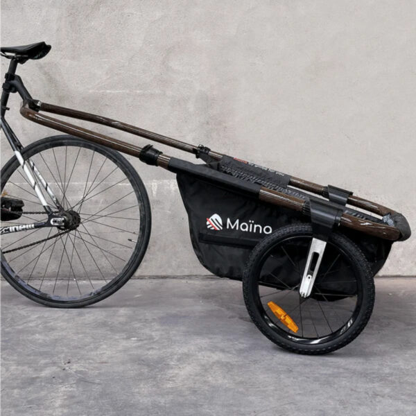Remorque cargo aluminium bike original + bac en plastique, jantes noires