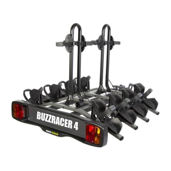 Porte-vélo sur attelage- plateforme BUZZRACER 4 - Noir - Acier