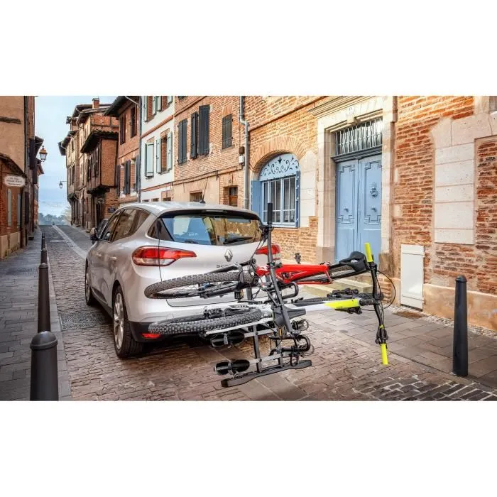 Porte-vélo sur attelage- plateforme BUZZRACER 4 - Noir - Acier – Image 4